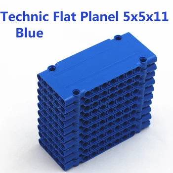 Self-Locking Tehly voľná tvorba hračiek 3 farby MOC Stavebné Bloky 10 kusov Techniku, Ploché Planel 5x5x11 kompatibilné s Lego