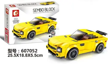 SEMBO Bloky Super Pretekárske Auto Tehly Slávneho Modelu Vozidla Rýchlosť Vzdelávacie Narodeniny Chlapec Darčeky Deti Hračky pre Deti
