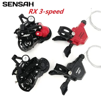 SENSAH-RX 412 Skladací Bicykel 3 Rýchlosti Prehadzovačka radiaca Páka 3-Rýchlosti Freewheel Shifter Nastaviť Skladacie Časti Bicyklov