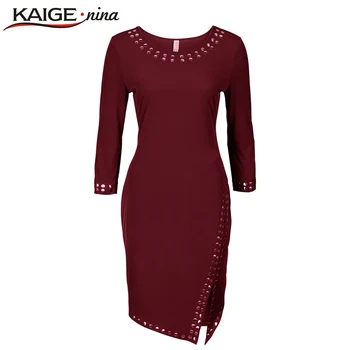 Sequin Vintage Ženy Jeseň Zimné Šaty Bežné Podkolienok Módne Oblečenie O-Krku 3 Farby Plus Veľkosť Slim Šaty Vestido 2162