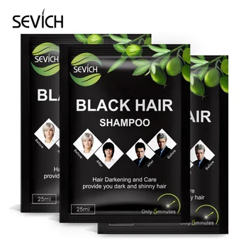 Sevich Farba Vlasov Vlasy Black Šampón 5-Minút Farbenie Vlasov, Dlho-trvajúce Udržať Čierne Biele Vlasy Pokrytie Až 5 ks/veľa Farba Vlasov Krém