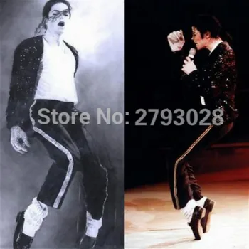 SexeMara Zriedkavé MJ Michael Jackson Klasické Kolekcie Moonwalk Tanečné topánky Kryt Ručné Biele Ponožky Strany Hallowmas Darček