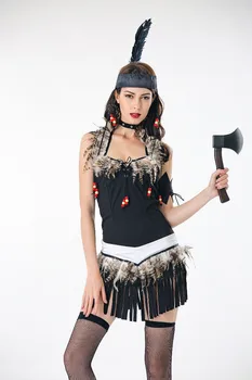 Sexy Lemovaný Indiánmi Princezná Savage Lesy Hunter Maškarný Karneval, Halloween Kostýmy pre Dospelých Žien