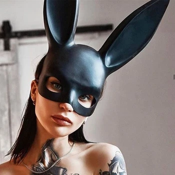 Sexy PVC Bunny Dievčatá Maska Bdsm Otroctva Punk Gotický Fetish Erotické Halloween Karneval Cosplay Catwoman Masky Maškaráda Strany Masky