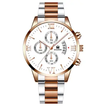 SHAARMS Rímske Číslo Muži Hodinky Luxusné Obchodné Quartz Hodinky Módne Dátum Náramkové hodinky Muž Šport Hodiny relogio masculino