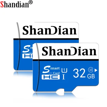 SHANDIAN Micro sd 16GB 32GB 64GB Class 10 SD SDHC SDXC Pamäťové Karty SD karta 128 GB 8 GB Vysoká rýchlosť Mini TF karty