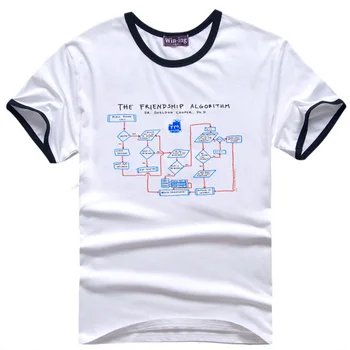 Sheldon Cooper Priateľstvo Algoritmus T Shirt Ventilátor T-Shirts Geek Tričko Mužov Chlapec Tričko