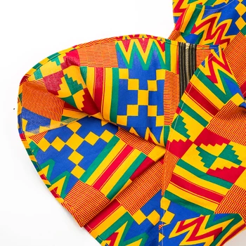 Shenbolen Afriky oblečenie pre Ženy kente tlač tričko afriky Tradičné oblečenie afriky módne oblečenie kente tlačiť hore