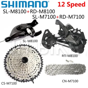 SHIMANO DEORE XT SLX DEORE M8100 M7100 M6100 12 Rýchlosť Sada MTB Horský Bicykel 1x12 Rýchlosť shifter Prehadzovačka