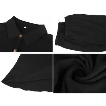Shirt Dress Jar Leto Ženy Mini Krátke Šaty Tlačidlá Hore Bežné Dámy Vybavené Čierne Šaty Elegantné 2020 Móda Voľný Čas