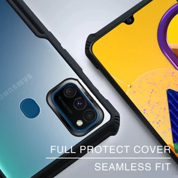 Shockproof Prípadoch Pre Samsung Galaxy M31 Priehľadné Zadné Kryty Ultra Tenká Pre Samsung M31 airbag Mobilného Telefónu Prípadoch Fundas