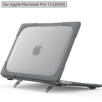 Shockproof Skladací Stojan Prípade Pre MacBook Pro 13 palcový Prípade 2020 A2251 A2289 Mäkké Silikónové TPU + Pevného PC Postaviť Nový Vonkajší Kryt