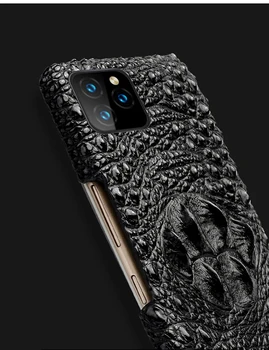 Signalshin Luxury 3D pravej Kože Shockproof Telefón puzdro Pre iPhone 12 Mini XR XS X 11 Pro MAX 7 8 Plus krokodíla tlač Kryt