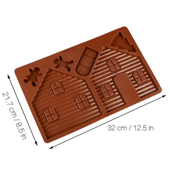 SILIKOLOVE 3D Gingerbread House Formy Na Pečenie Vianočné Čokolády Plesní
