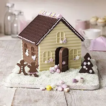 SILIKOLOVE 3D Gingerbread House Formy Na Pečenie Vianočné Čokolády Plesní