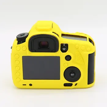 Silikónové Brnenie Pokožky Prípade Telo Kryt Chránič Proti šmyku Textúra Dizajn pre Canon EOS 5D Mark III 3 5D3 / 5Ds R / 5Ds IBA Kamera