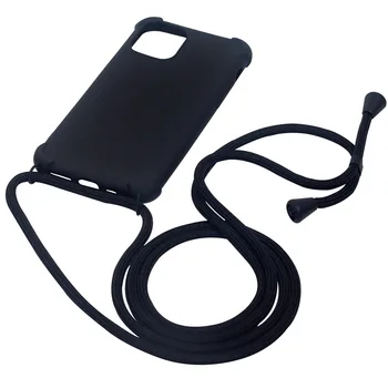 Silikónové Náhrdelník Telefón puzdro Pre iPhone 11 Pro XS Max XR X 7 8 6 Plus Crossbody Reťazca ozdobná šnúrka na uniforme puzdro s Popruhom Kábel Lano
