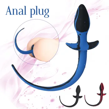 Silikónové pes chvost análny plug bdsm erotické hračky slave zadok plug g-spot prostata masér análny dilator buttplug sexuálne hračky pre womam