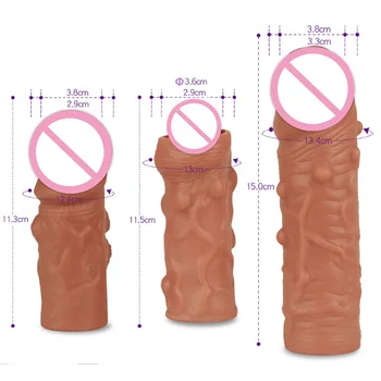 Silikónové Žaluďa Penis Extender Opakované Použitie Kondómu Pre Mužov Predkožky Penis Krúžok Na Penis Rukáv Ejakulácie Odkladu Sexuálne Hračky Intímne Tovaru