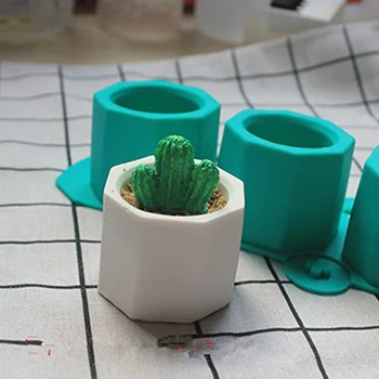 Silikónový 3 Otvory Kuchyňa Formy Ľadu, Cactus Flower Konkrétne Formy Na Odlievanie Sadry Plesní, Keramické Hliny Plavidlá Pohár Plesne Dodávky