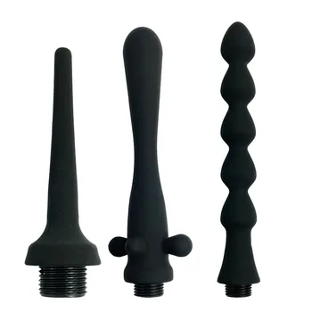 Silikónový análny sprcha duté análny plug zadok plug análny sprcha sprcha klystír Vaginálne douching pre ženy buttplug sex produkty