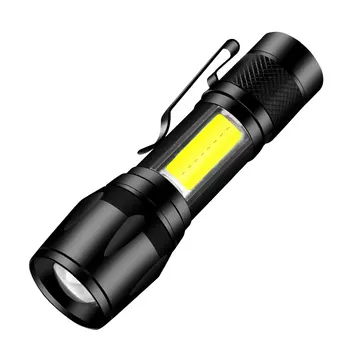 Silné Svetlo Nabíjateľná Baterka Malé Vonkajšie Jasný Dlhý Rad Baterka Led Vodotesný Zoom Lanterna Osvetlenie EB50SD