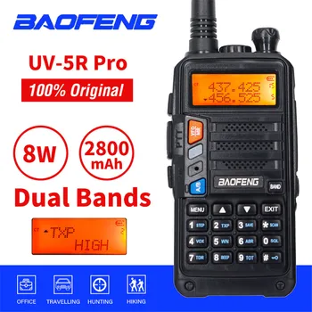 Silný BaoFeng UV-5R Pro 8W Walkie Talkie Dual Band obojsmerné Rádiové UV5R FM Vysielač 10KM Ziskové CB Ham Rádio Upgrade UV 5R