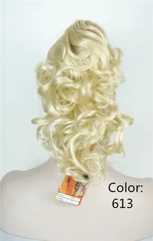 Silný Krásy Syntetické Stredne Dlhý Predĺženie Vlasov Kus Pazúr Klip v/na Kučeravé Hairpiece 12 palcov Copu 43 farby