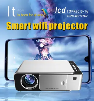 SILVERLIGHT T6 LED Projektor 3500 Lumenov HDMI USB FULL HD 1080p Beamer, WIFI, Bluetooth Android nepovinné Domáce Kino Proyector