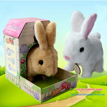 Simulované Králik Plyšové Hračky Nora Zonbao Elektrické White Rabbit Bude Chodiť A Kričať Zvierat Bábika Hračka Detí, Darček