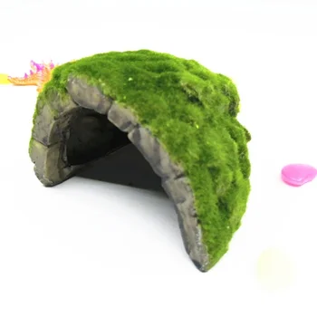 Simulovať Moss Rockery Kameň Pet Jaskyňa Skryť Vesta Box akvárium Záhradné Dekorácie pre Akvárium Plazov Korytnačka