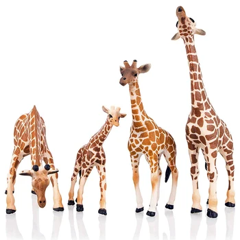 Simulácia Veľká Veľkosť Žirafa Rodiny Hračka Údaje Nastaviť Plastové Hrať Hračky Žirafa Model Akčné Figúrky Deti Darček Vzdelávacie Hračky