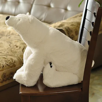 Simulácia zvierat polar bear plyšové hračky morských živočíchov white bear realistické hračky pre deti mš rekvizity deco 24 inch 60 cm