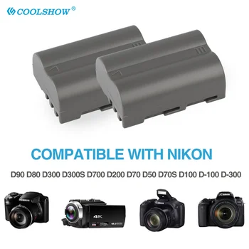 SK EL3e 1500mAh Fotoaparát Batéria pre Nikon D300 D300S D100 D200 D700 D70S D80 D90 D50 L50 EN-EL3E ENEL3E Digitálne Batérie