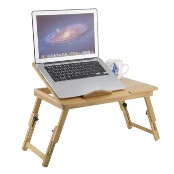 Skladacia Prenosné Bambusu Počítač, Notebook Stojan Stôl S/Bez Ventilátora Čaj Slúži Rozkladací Jedálenský Stôl Laptop Notebook Tabuľka