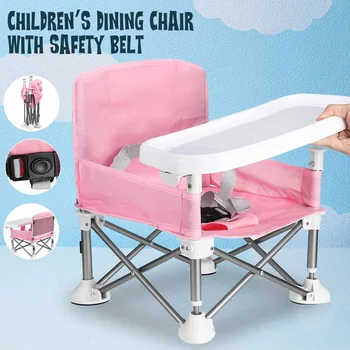 Skladacia prenosné detské jedálenské stoličky s doskou bezpečnostné popruhy dieťa pláž stoličky camping dieťa útulný kŕmenie gauč sedadlo stoličky vonkajšie