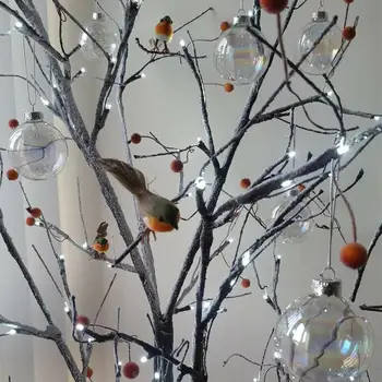Sklenené Závesné Gule na Vianočný Stromček Drop Ozdoby Dúhové Loptu Baubles Oblasti Vianočné Prívesok Dekorácie Transparentné guľôčkové