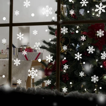 Sklo samolepky na stenu Vianočná Vločka Samolepky na Stenu okenného Skla Nálepky Dvere, Okná, Spálne, Kreslených Pozadí Dekorácie