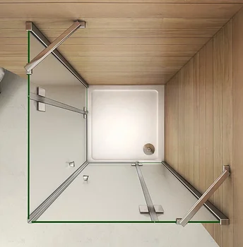 Sklo sprchu skrine 8mm nepriehľadné kúpeľňa skladacie dvere, výška 190 cm