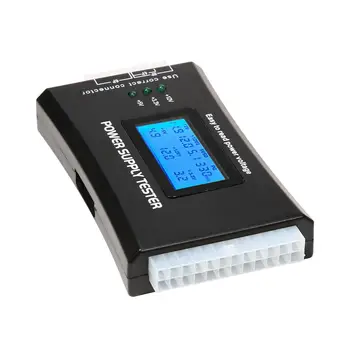 Skontrolujte, Rýchly Digitálny LCD Power Bank Dodanie Tester Počítač 20/24 Pin Napájanie Tester Opatrenie Nástroj 24Pin, ATX 20kolíkový rozhranie