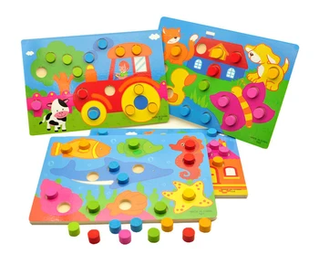 Skrutka Stavebné Bloky, Plastové Vložiť Bloky Matice Tvar Hračky, Farby Zápasu Stravovanie pre Deti, Vzdelávacie Hračky presné Modely GYH