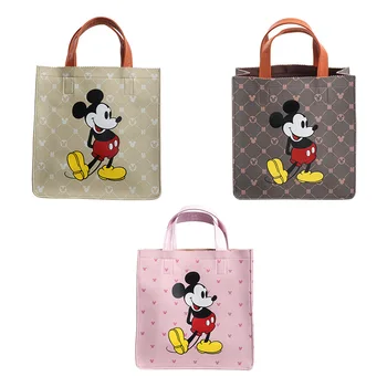 Skutočné Disney 2020 Nové Mickey Minnie Mouse Módny Trend Kabelky PVC Prenosné Ženy Taška cez Rameno Maminku taška