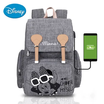 Skutočné Disney Módne Maminku Taška Veľká Kapacita Materskej Vak Outdoor Cestovný Dieťa, Matku a Dieťa Taška Funkčné Tašky Taška na Plienky