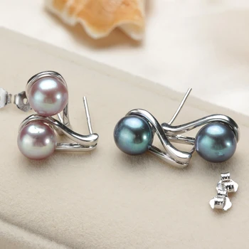 Skutočné prírodné sladkovodné perly 2020 nové módne náušnice 925 sterling silver Vysoko kvalitné šperky, darčeky pre ženy, veľkoobchod