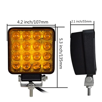 SKYWORLD 5D 4 cm Žltá dióda LED Svetlo Bar/Pracovné Svetlo Spot Lúč Jazdy Extra Hmlové Svetlá Pre Off Road Vozidla Vozidlo SUV Loď 4x4 Traktor