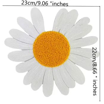 Slnečnica Daisy Kvet Vyšívané Žehlička na Škvrny na Oblečení Nálepky Odznak 10 ks