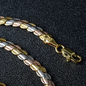 Slnečné Šperky 2020 Módne Troch Farieb Medi Náhrdelník Reťaze Pre Ženy Muž Vysoko Kvalitné Klasické Pre Denné Nosenie Darček Výročie