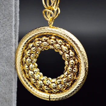 Slnečné Šperky Klasické Okrúhle Náušnice Pre Ženy Latríny Visieť Náušnice Dubaj Módne Veľké Náušnice Na Spoločenské Angažovanie Darček