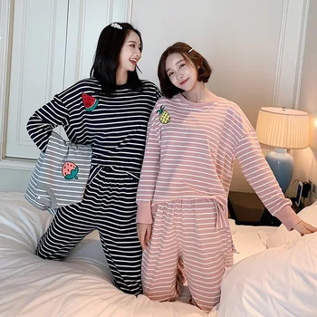 SLPBELY Nosenie vo Voľnom čase Sleepwear Pyžamo Set Ženy, Pyžamá Ženy Noc Vyhovovali Domov Nosiť Ženy v Lete Cartoon Odev Voľné Pyžamá