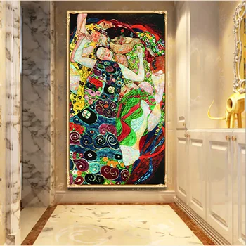 Slávny Gustav Klimt Abstraktné Maliarske Plátno Mordern Plagáty Tlačiť domova retro Wall Art Obrázky, Obývacia Izba, Spálňa